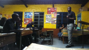 Umfundisi Mbonambi teaching at KwaMashu ZEBS